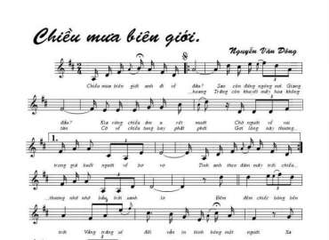 Chiều mưa biên giới sheet có lời