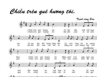 Chiều trên quê hương tôi sheet có lời