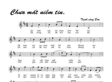 Chưa mất niềm tin sheet có lời