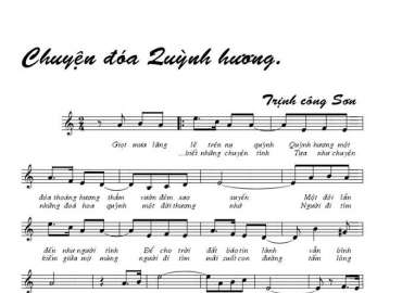 Chuyện đóa quỳnh hương sheet có lời