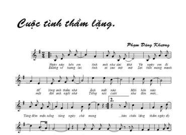 Cuộc tình thầm lặng sheet có lời