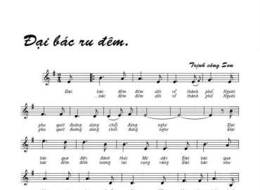 Đại Bác Ru Đêm sheet có lời