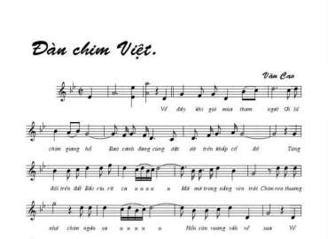 Đàn Chim Việt sheet có lời