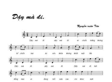 Dậy Mà Đi sheet có lời