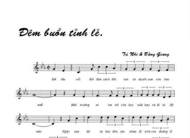 Đêm Buồn Tỉnh Lẻ sheet có lời