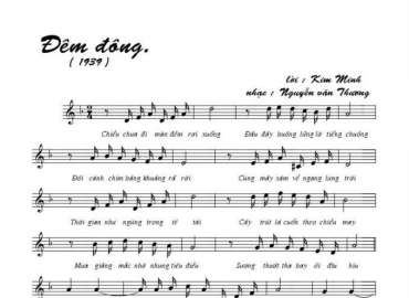 Đêm Đông sheet có lời