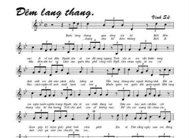 Đêm Lang Thang sheet có lời
