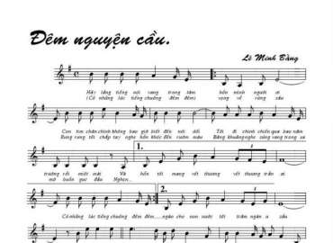 Đêm Nguyện Cầu sheet có lời