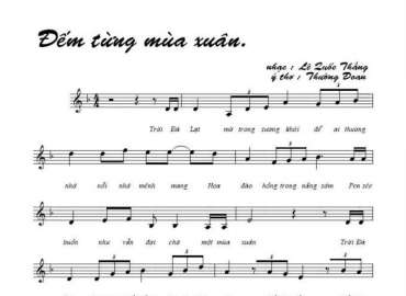 Đếm Từng Mùa Xuân sheet có lời