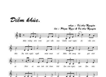 Diễm Khúc sheet có lời