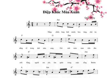 Điệp Khúc Mùa Xuân sheet có lời
