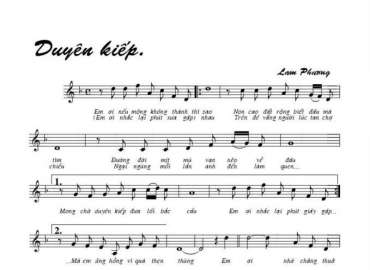 Duyên Kiếp sheet có lời