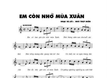 Em Còn Nhớ Mùa Xuân sheet có lời 