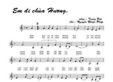 Em Đi Chùa Hương sheet có lời 