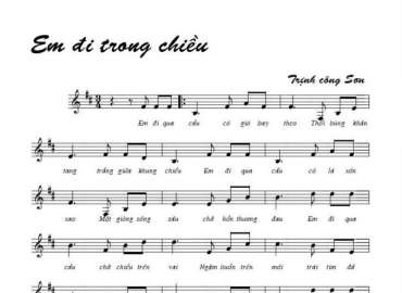 Em Đi Trong Chiều sheet có lời 