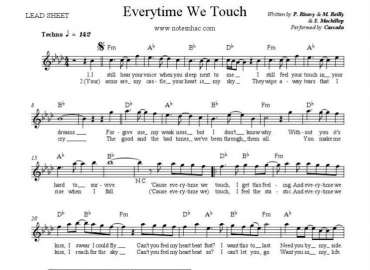 Everytime We Touch sheet có lời 