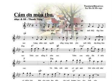Cám ơn mùa thu sheet có lời