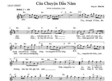 Câu chuyện đầu năm sheet có lời