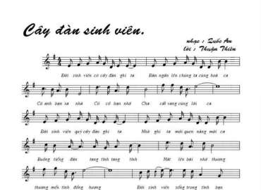 Cây đàn sinh viên sheet có lời