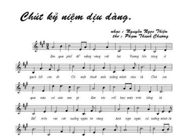 Chút kỉ niệm dịu dàng sheet có lời