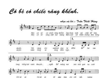 Cô bé có chiếc răng khểnh sheet có lời