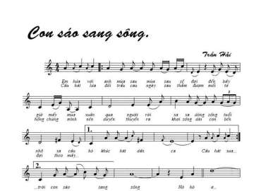 Con sáo sang sông sheet có lời