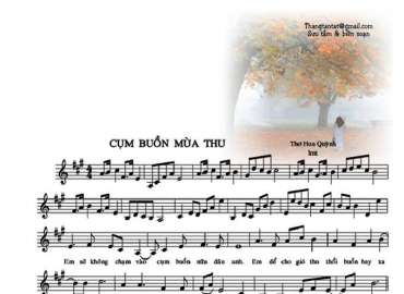 Cụm buồn mùa thu sheet có lời