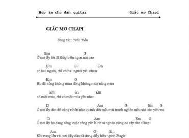 Giấc Mơ Chapi sheet có lời 