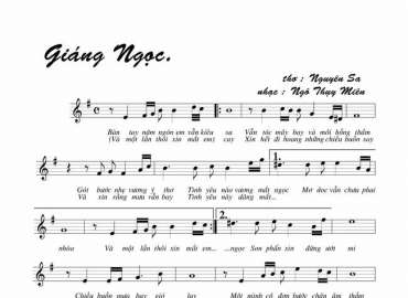 Giáng Ngọc sheet có lời 