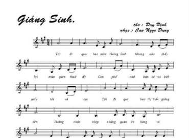 Giáng Sinh sheet có lời 