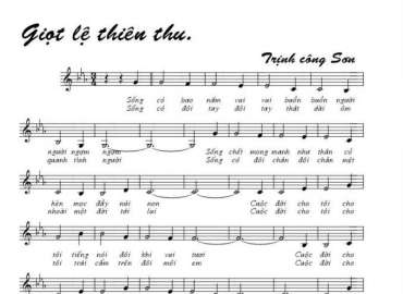 Giọt Lệ Thiên Thu sheet có lời 