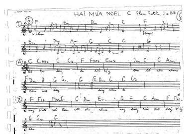Hai Mùa Noel sheet có lời 
