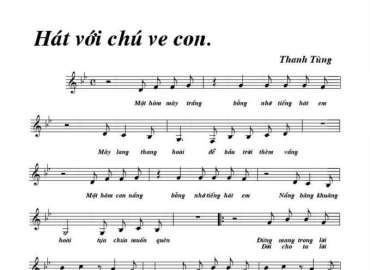 Hát Với Chú Ve Con sheet có lời 