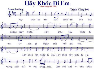 Hãy Khóc Đi Em sheet có lời 