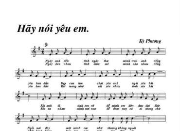 Hãy Nói Yêu Em sheet có lời 