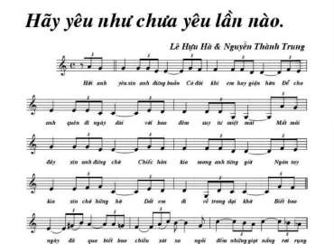 Hãy Yêu Như Chưa Yêu Lần Nào sheet có lời 