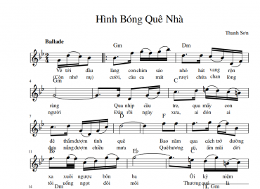 Hình Bóng Quê Nhà sheet có lời 