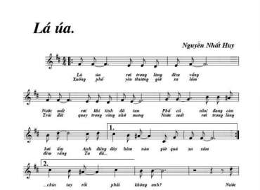 Lá Úa sheet có lời 