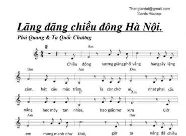 Lãng Đãng Chiều Đông Hà Nội sheet có lời 