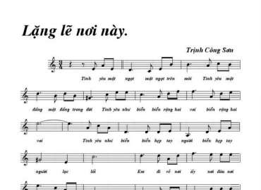 Lặng Lẽ Nơi Này sheet có lời 