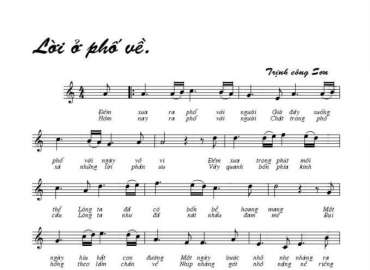Lời Ở Phố Về sheet có lời 
