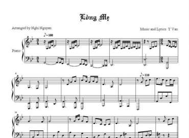 Lòng Mẹ sheet có lời 