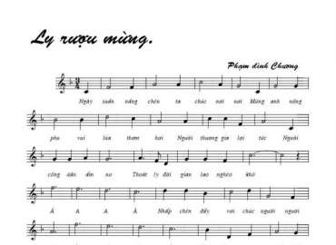 Ly Rượu Mừng sheet có lời 