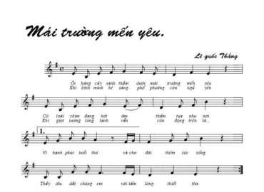 Mái Trường Mến Yêu sheet có lời 