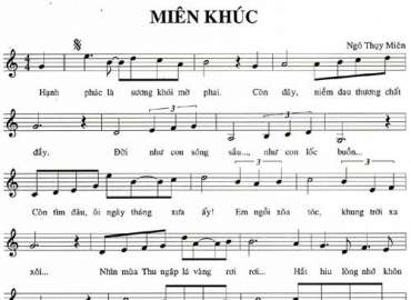 Miên Khúc sheet có lời 