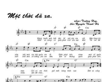 Một Thời Đã Xa sheet có lời 