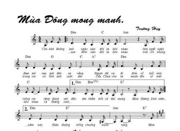 Mùa Đông Mong Manh sheet có lời 