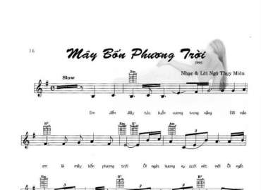 Mây Bốn Phương Trời sheet có lời 