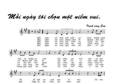 Mỗi Ngày Tôi Chọn Một Niềm Vui sheet có lời 