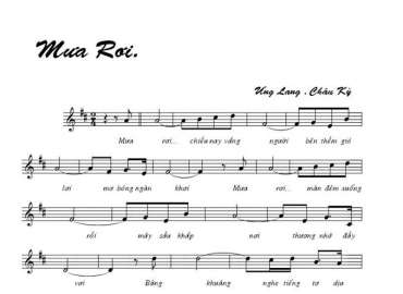 Mưa Rơi sheet có lời 